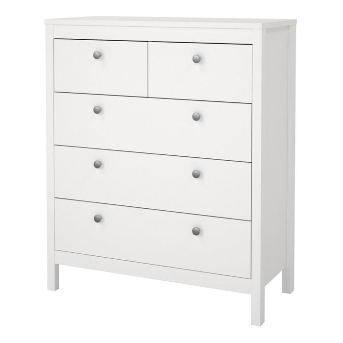 Madrid Chest 3+2 Drawers in White