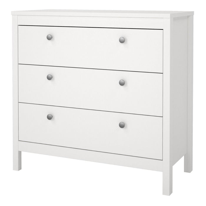 Madrid Chest 3 Drawers in White