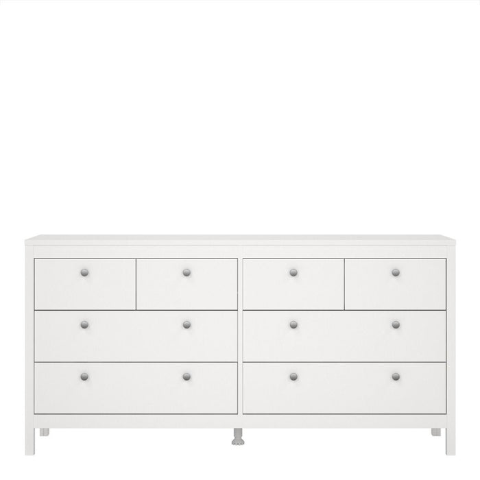 Madrid Double Dresser 4+4 Drawers in White