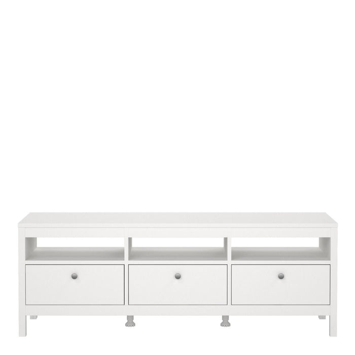 Madrid TV Unit 3 Drawers in White