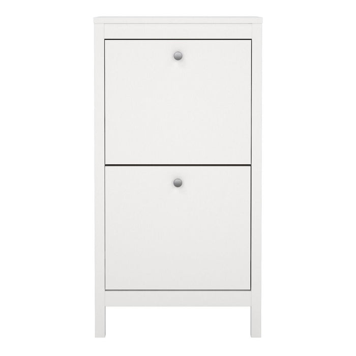 Madrid Shoe Cabinet 2 Flip Down Doors White