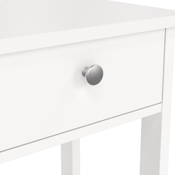 Madrid Bedside Table with 1 Drawer in White