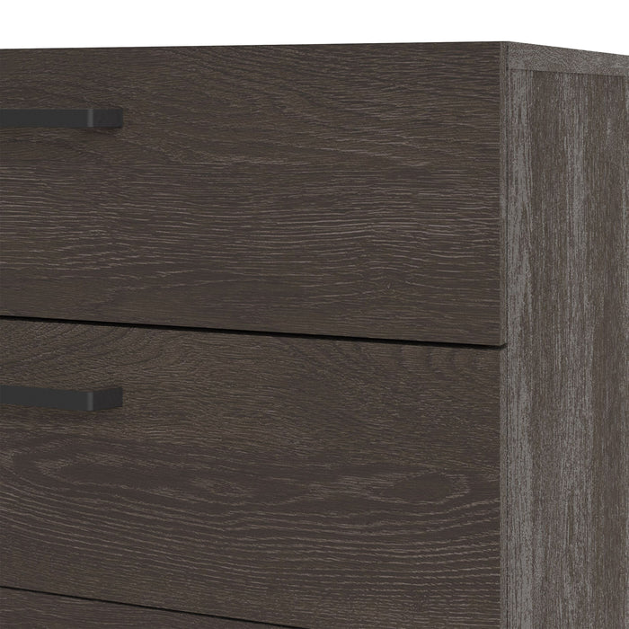 Dallas Double Dresser 8 Drawers in Rovere Gessato Dark Oak