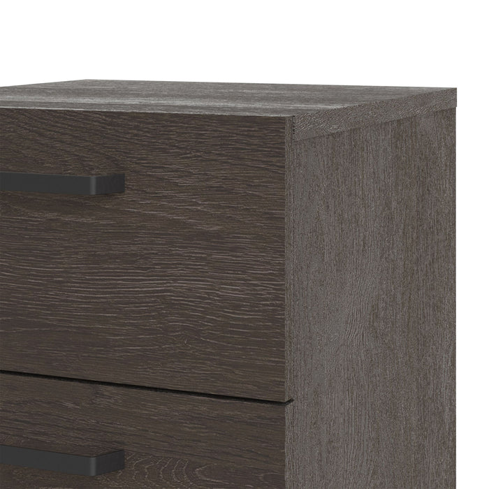 Dallas Nightstand 2 Drawers in Rovere Gessato Dark Oak