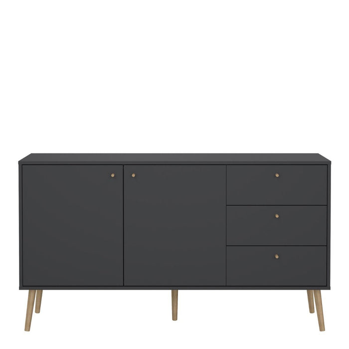 Cumbria Sideboard 2 Doors + 3 Drawers Dark Grey