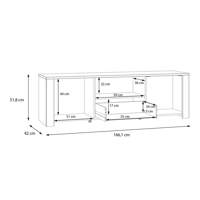 Bohol TV Unit in Riviera Oak/Grey Oak