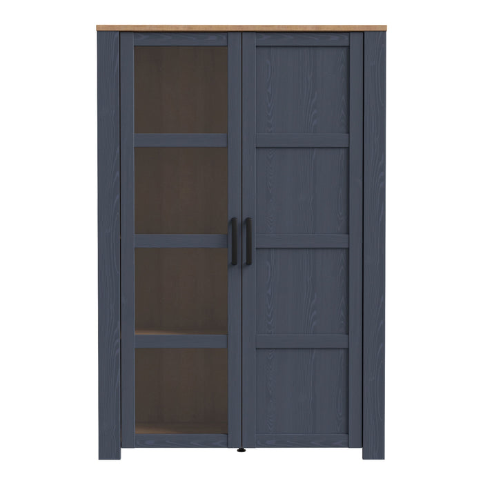 Bohol Display Cabinet in Riviera Oak/Navy