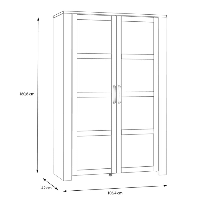 Bohol Display Cabinet in Riviera Oak/Grey Oak