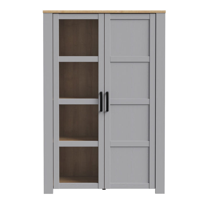 Bohol Display Cabinet in Riviera Oak/Grey Oak