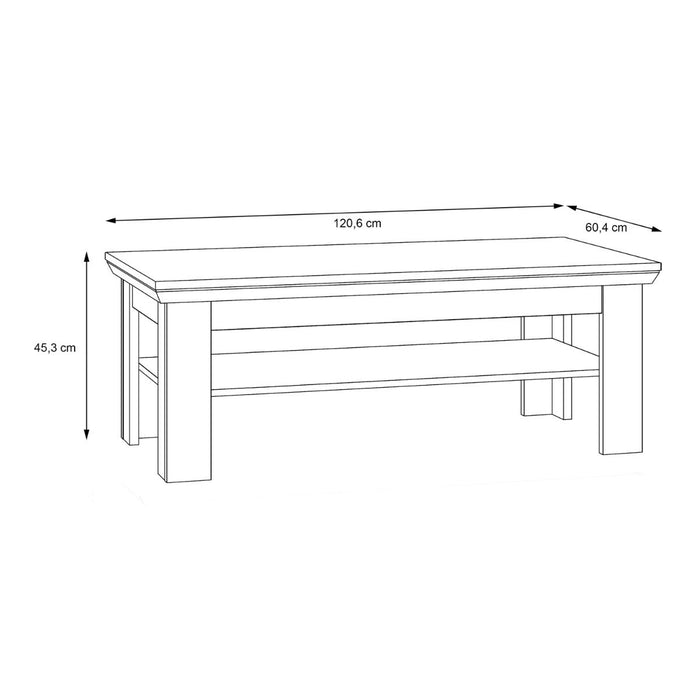 Illopa Coffee Table in Oak Nelson/Snowy Oak