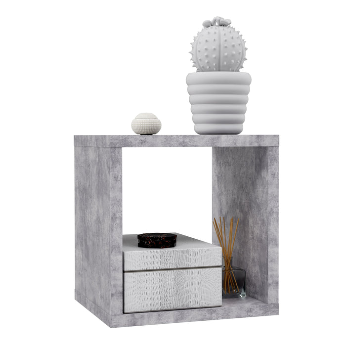 Mauro Singular Storage Unit in Concrete Grey