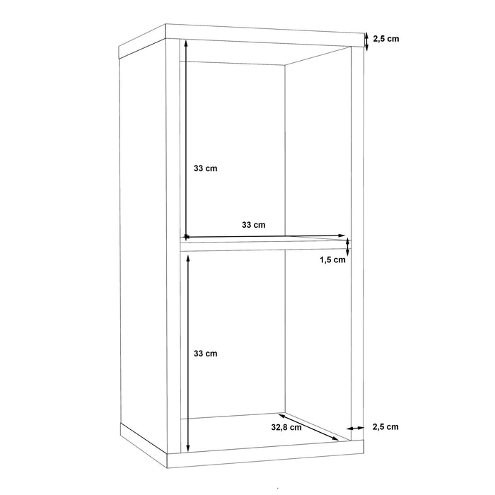 Mauro 1 Shelf Storage Unit in Matt White