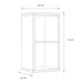 Mauro 1 Shelf Storage Unit in White High Gloss/White