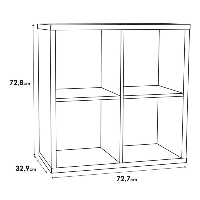 Mauro 2x2 Storage Unit in Matt White