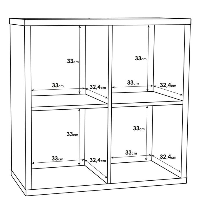 Mauro 2x2 Storage Unit in Sand Oak