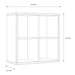 Mauro 2x2 Storage Unit in White High Gloss/White