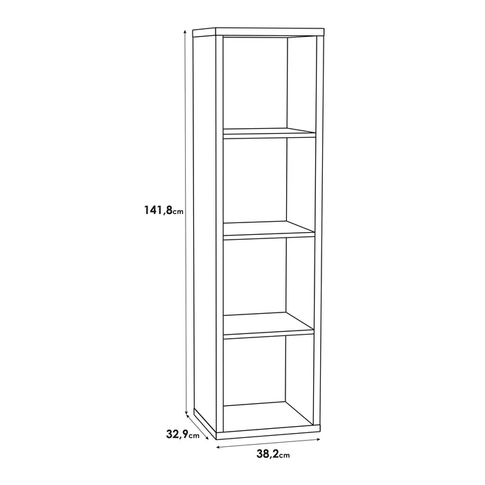 Mauro 3 Shelves Storage Unit in Matt White