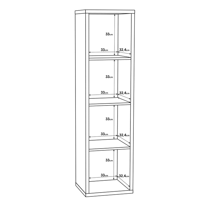 Mauro 3 Shelves Storage Unit in Matt White